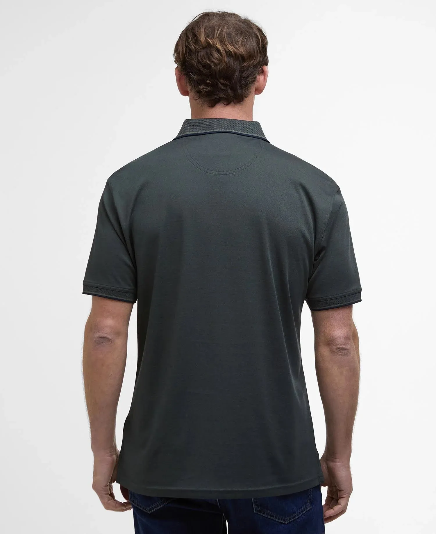 Barbour Heydon Short-Sleeved Polo Shirt in Olive