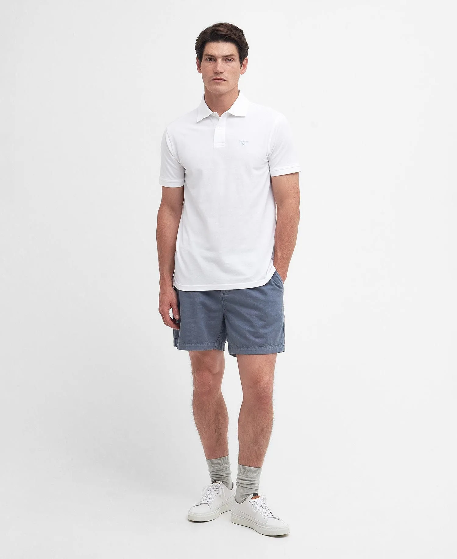 Barbour Lightweight Sports Polo Shirt in Classic White