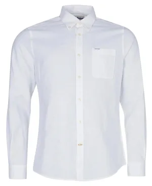 Barbour Nelson Tailored Long-Sleeved Shirt in White