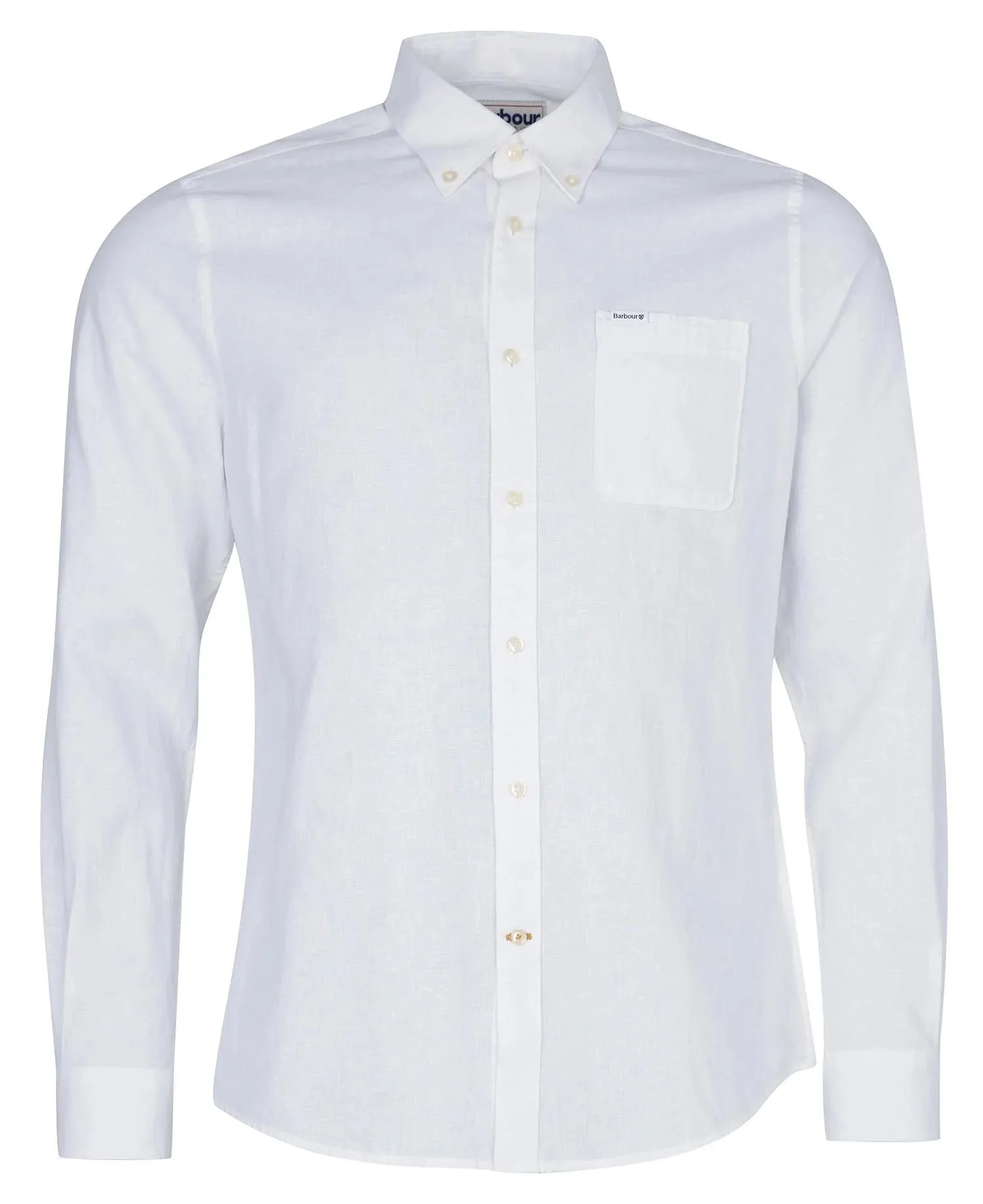 Barbour Nelson Tailored Long-Sleeved Shirt in White