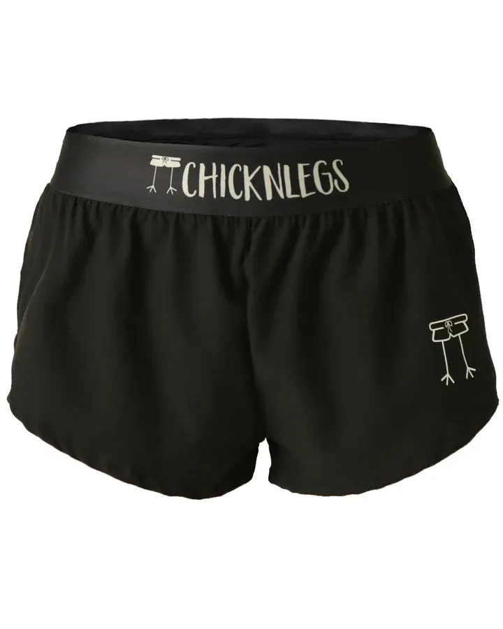 ChicknLegs Women's 1.5" Split Shorts in Black