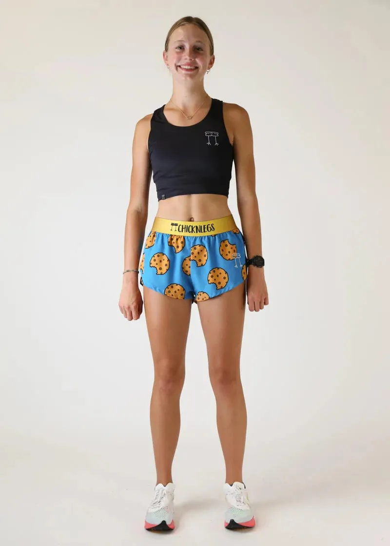 ChicknLegs Women's 1.5" Split Shorts in Chocolate Chip Cookies