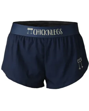 ChicknLegs Women's 1.5" Split Shorts in Navy Blue