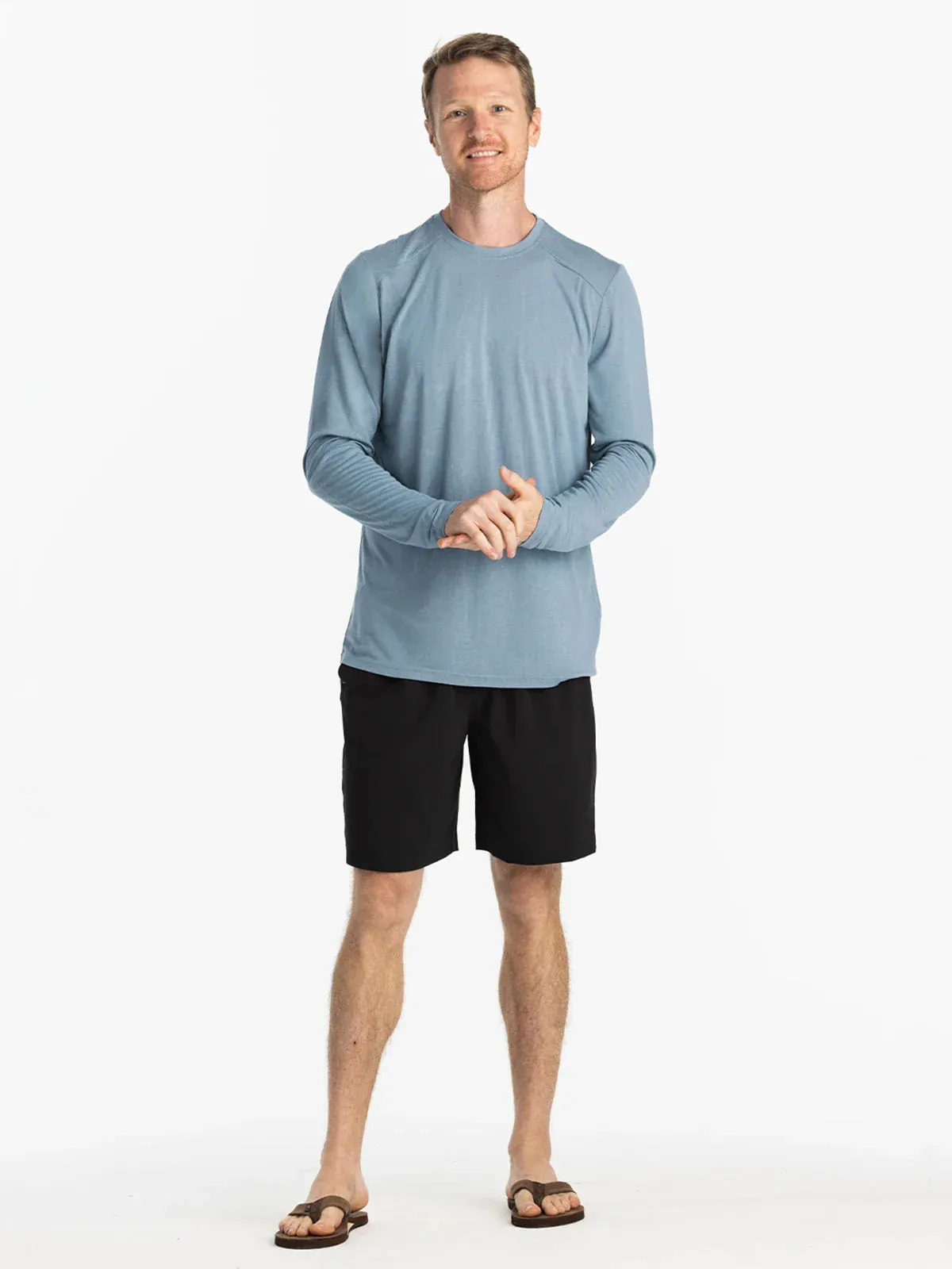 Free Fly Men's Bamboo Lightweight Long Sleeve in Fog
