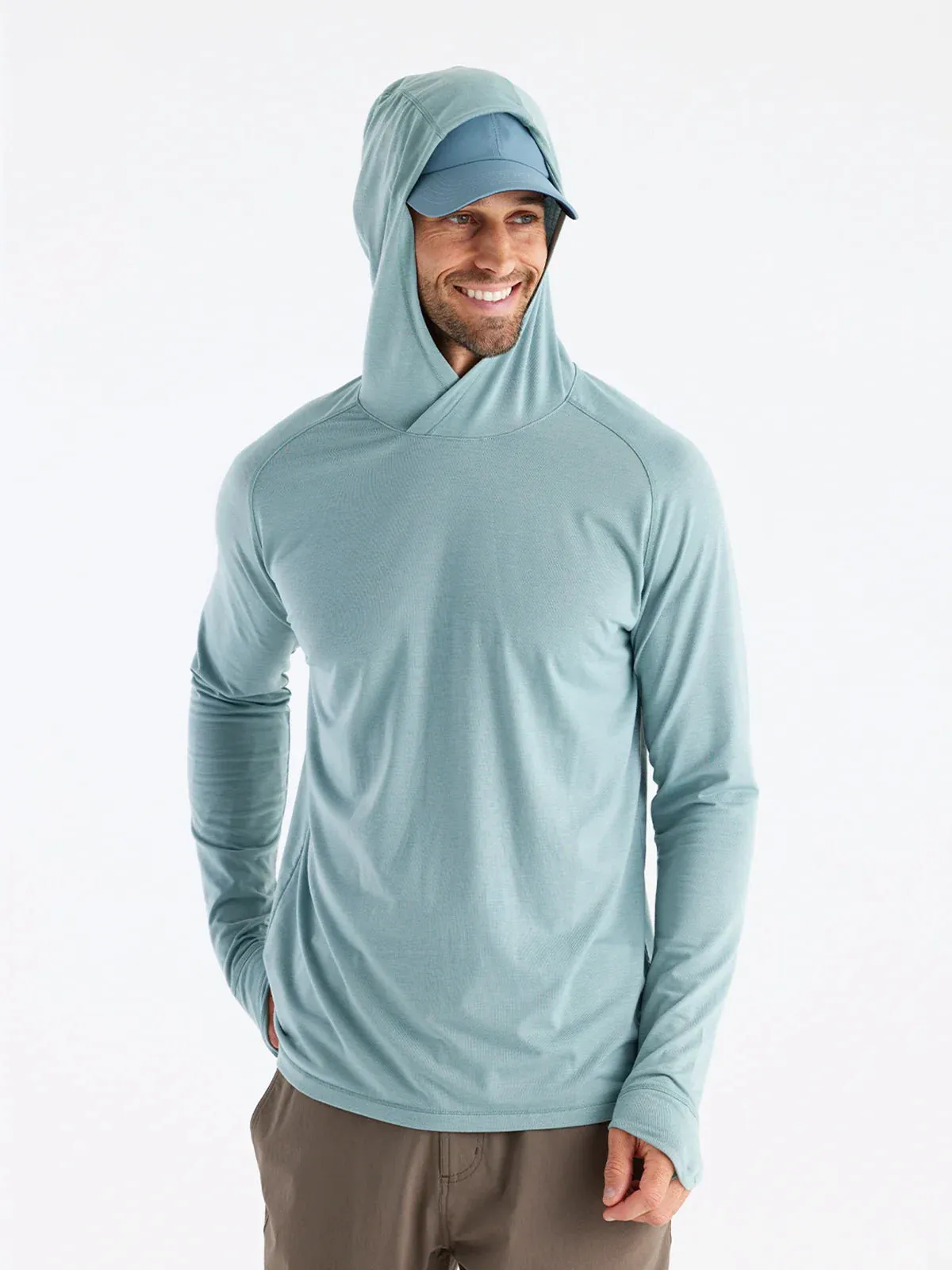 Free Fly Men's Elevate Hoodie in Shale Green
