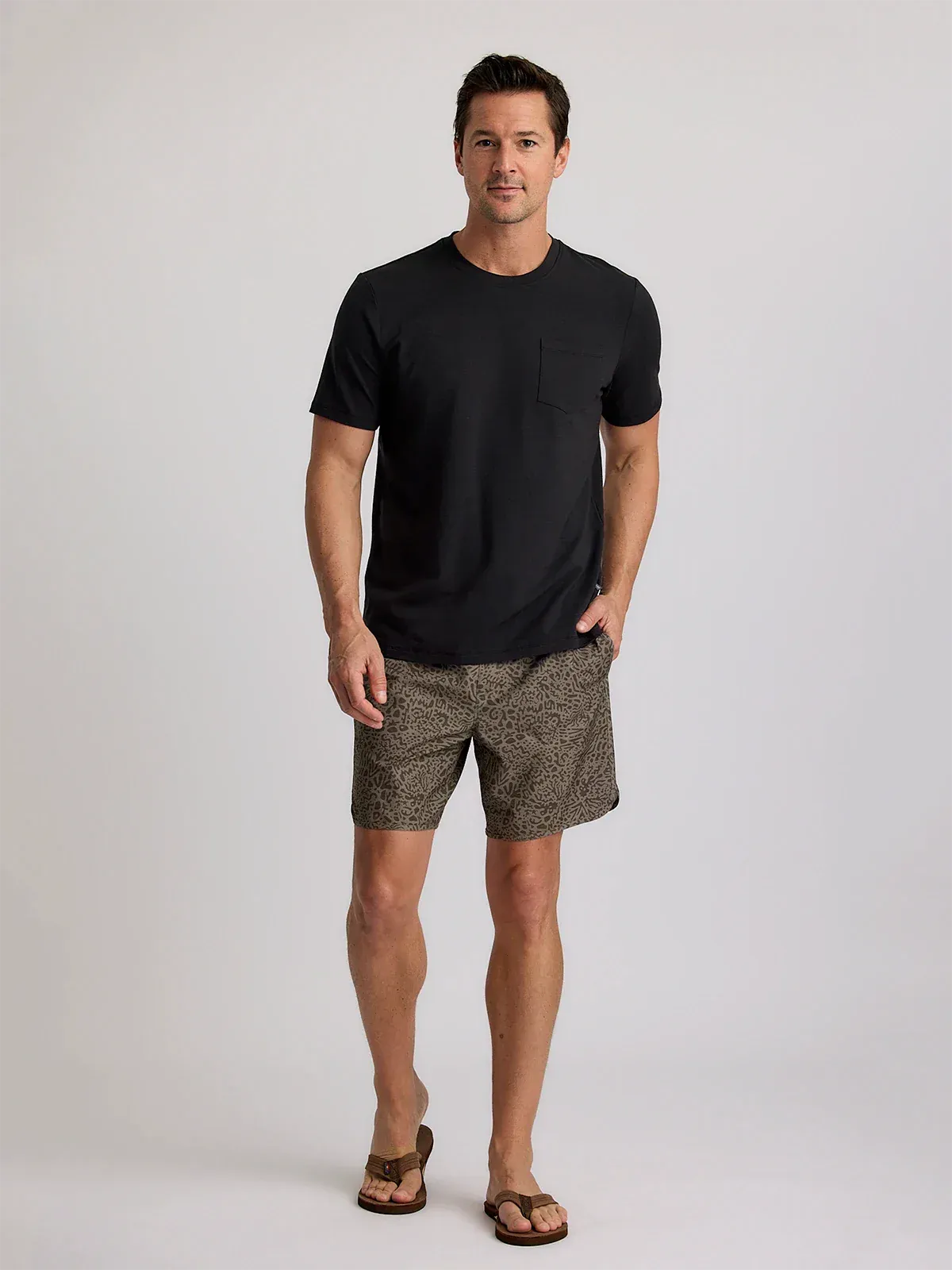 Free Fly Men's Reverb Short in Drifter Print Fatigue