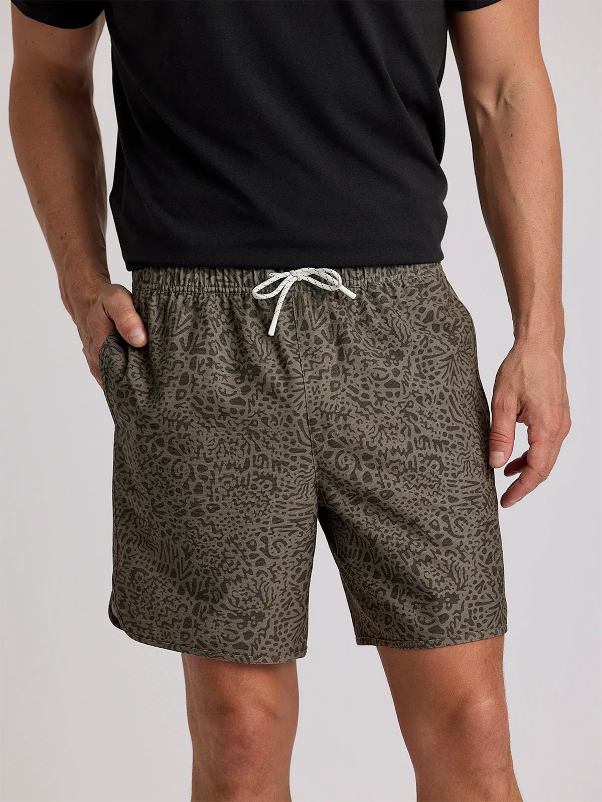 Free Fly Men's Reverb Short in Drifter Print Fatigue
