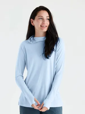 Free Fly Women's Bamboo Lightweight Hoodie II in Clear Sky