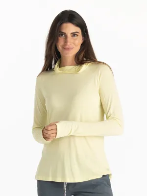 Free Fly Women's Bamboo Lightweight Hoodie II in Washed Citrus