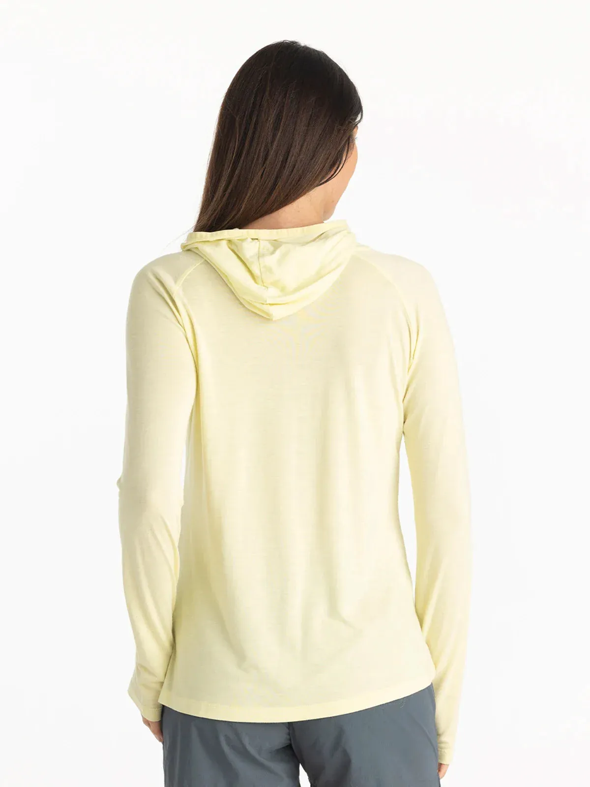Free Fly Women's Bamboo Lightweight Hoodie II in Washed Citrus