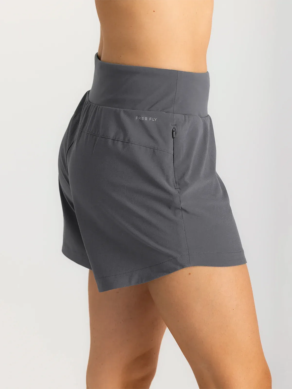 Free Fly Women's Bamboo-Lined Active Breeze Short – 5" in Smoke
