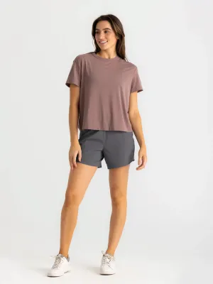 Free Fly Women's Bamboo-Lined Active Breeze Short – 5" in Smoke