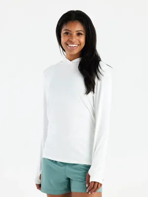 Free Fly Women's Bamboo Shade Hoodie in Bright White