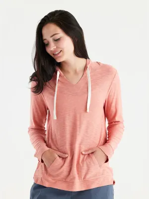 Free Fly Women's Bamboo Slub Hoodie in Bright Clay