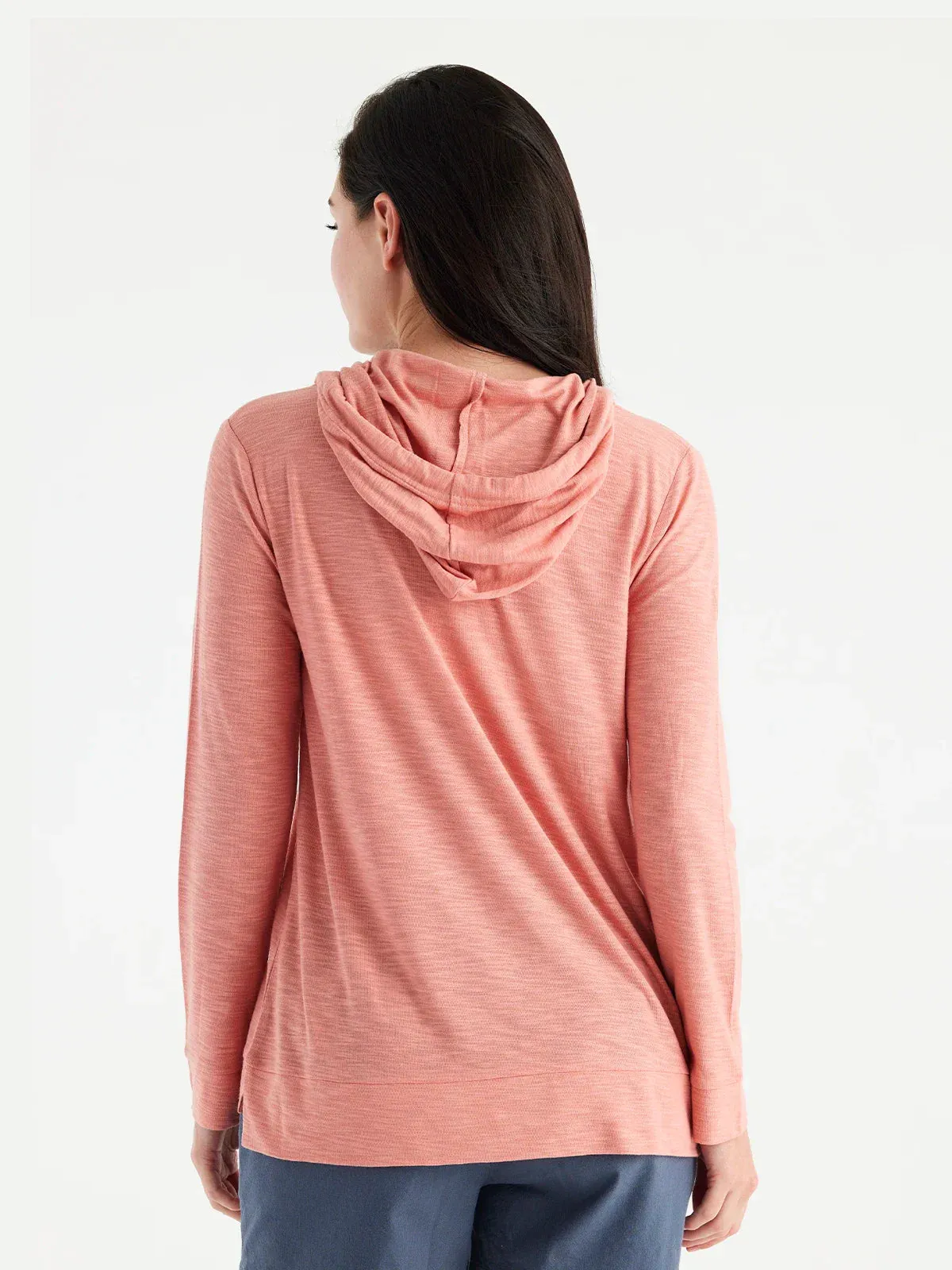 Free Fly Women's Bamboo Slub Hoodie in Bright Clay