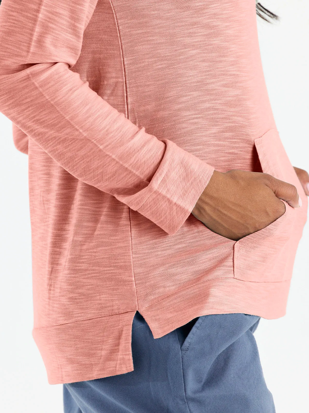 Free Fly Women's Bamboo Slub Hoodie in Bright Clay