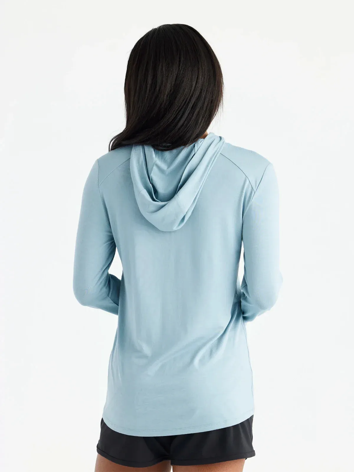 Free Fly Women's Bamboo Slub Hoodie in Ocean Mist
