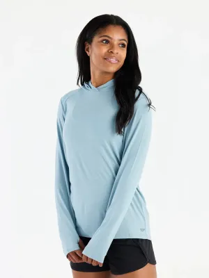 Free Fly Women's Bamboo Slub Hoodie in Ocean Mist