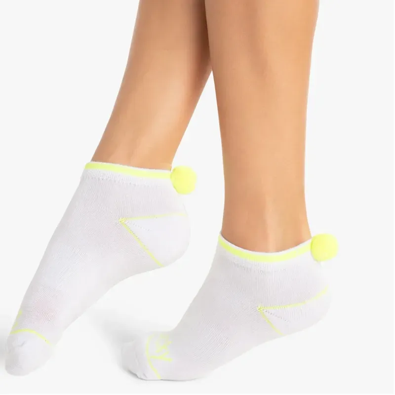Lucky In Love Pom Socks (3pk) - Blue/Pink/Neon