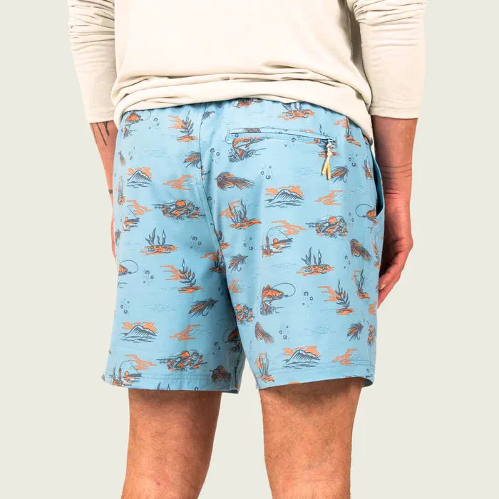 Marsh Fulton 6" Volley Shorts in Blue Surf