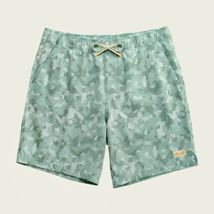 Marsh Fulton 8" Volley Shorts in Trellis Foxhole Camo