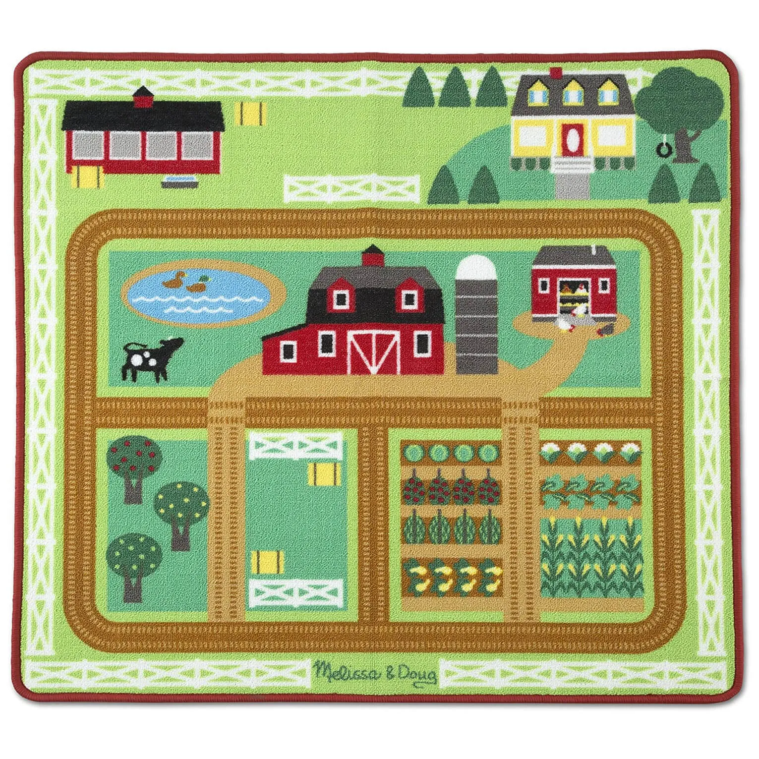 Melissa & Doug Large Activity Rug Play Mat With Accessories 100cm