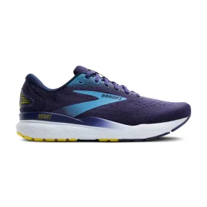 Men's Brooks Ghost 16 Road Running Shoe in Blue/Bonnie Blue/Yellow