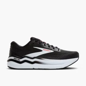 Men's Brooks Ghost Max 2 Road Running Shoe in Black/White/Fiery Red
