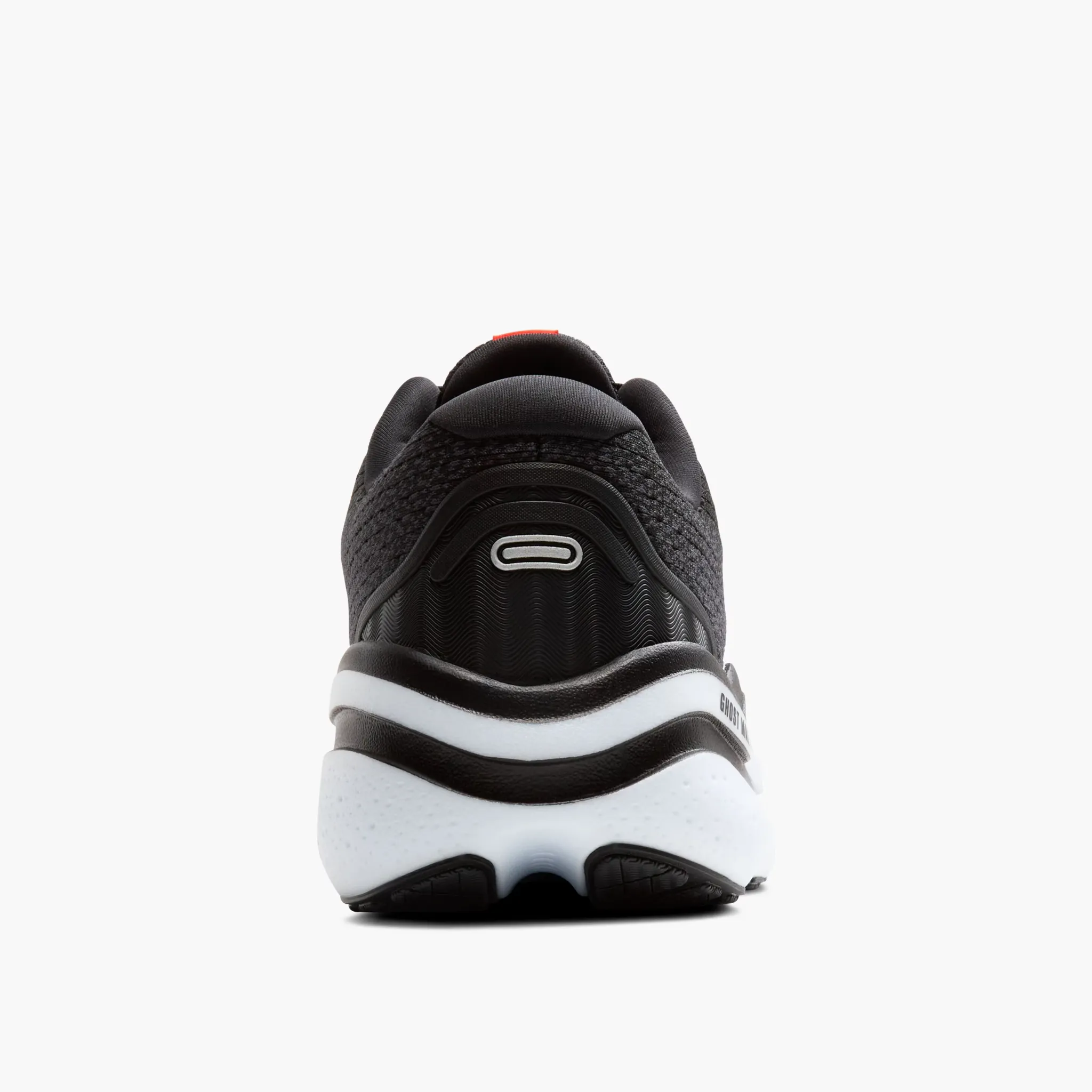 Men's Brooks Ghost Max 2 Road Running Shoe in Black/White/Fiery Red