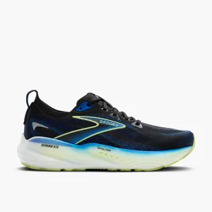 Men's Brooks Glycerin GTS 22 Road Running Shoe in Black/Cobalt/Neo Yellow