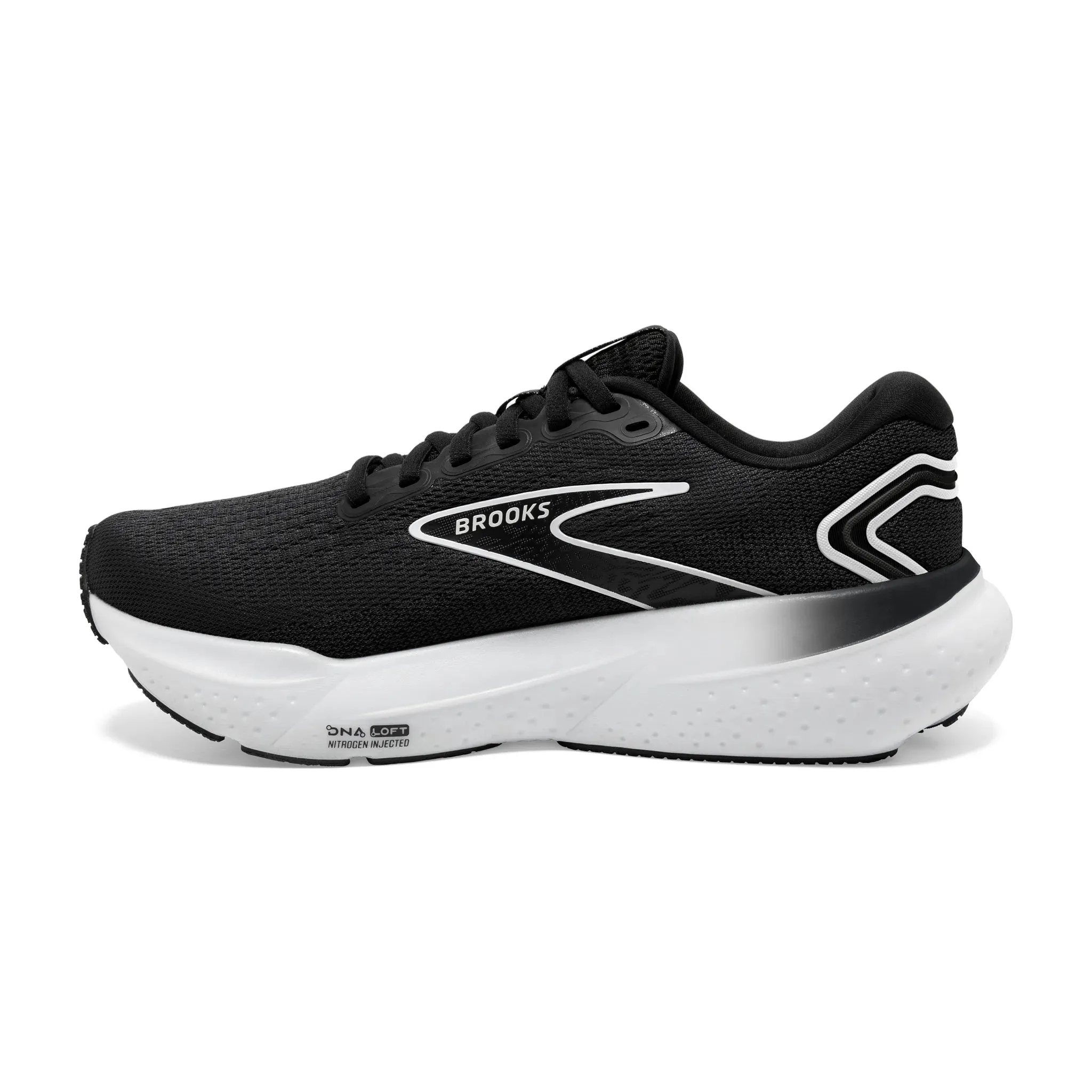 Men's Brooks Running Glycerin 21 Road Running Shoe in Black/Grey/White