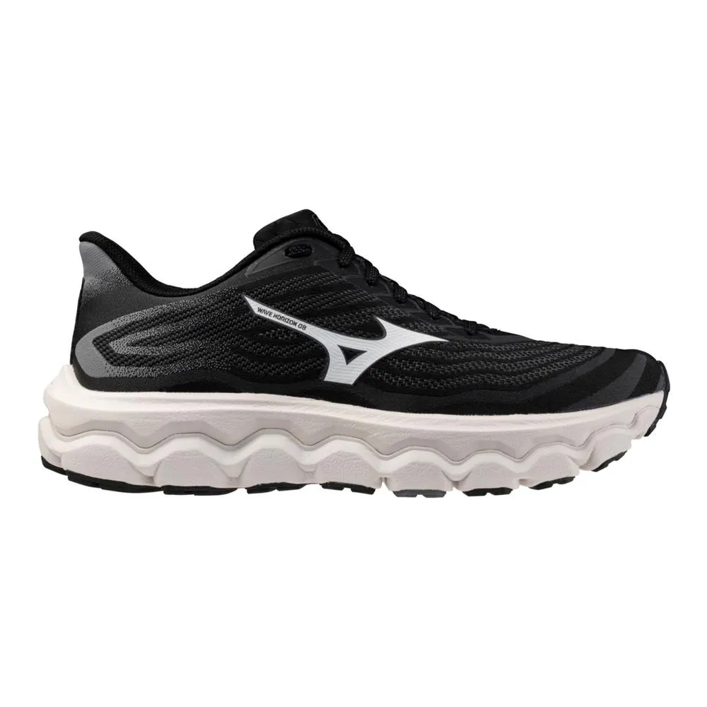 Men's Mizuno Wave Horizon 8 Running Shoe in Black White
