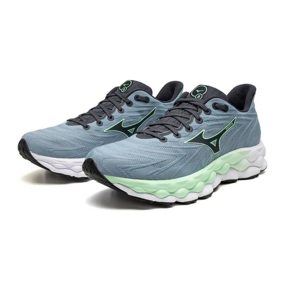 Men's Mizuno Wave Sky 8 Running Shoe in Citadel Vintage Indigo