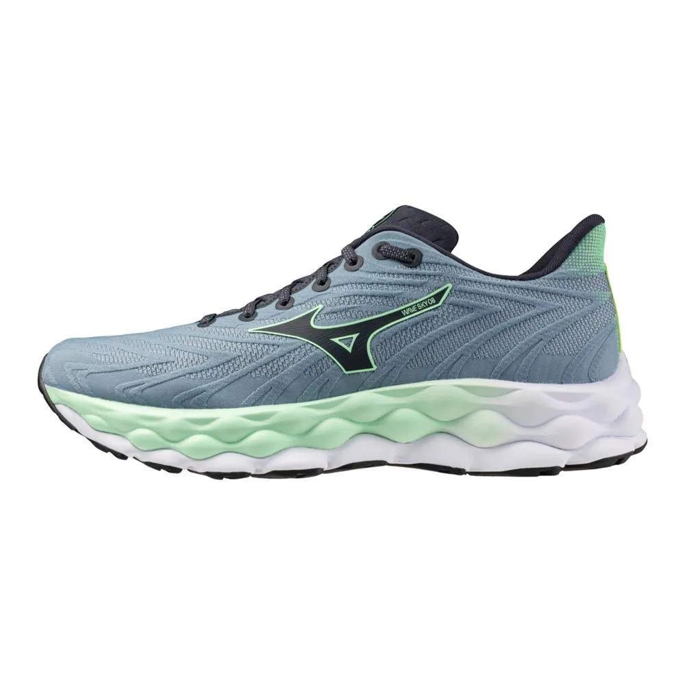 Men's Mizuno Wave Sky 8 Running Shoe in Citadel Vintage Indigo