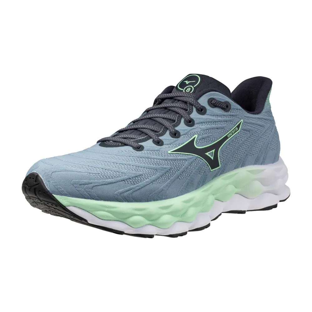 Men's Mizuno Wave Sky 8 Running Shoe in Citadel Vintage Indigo