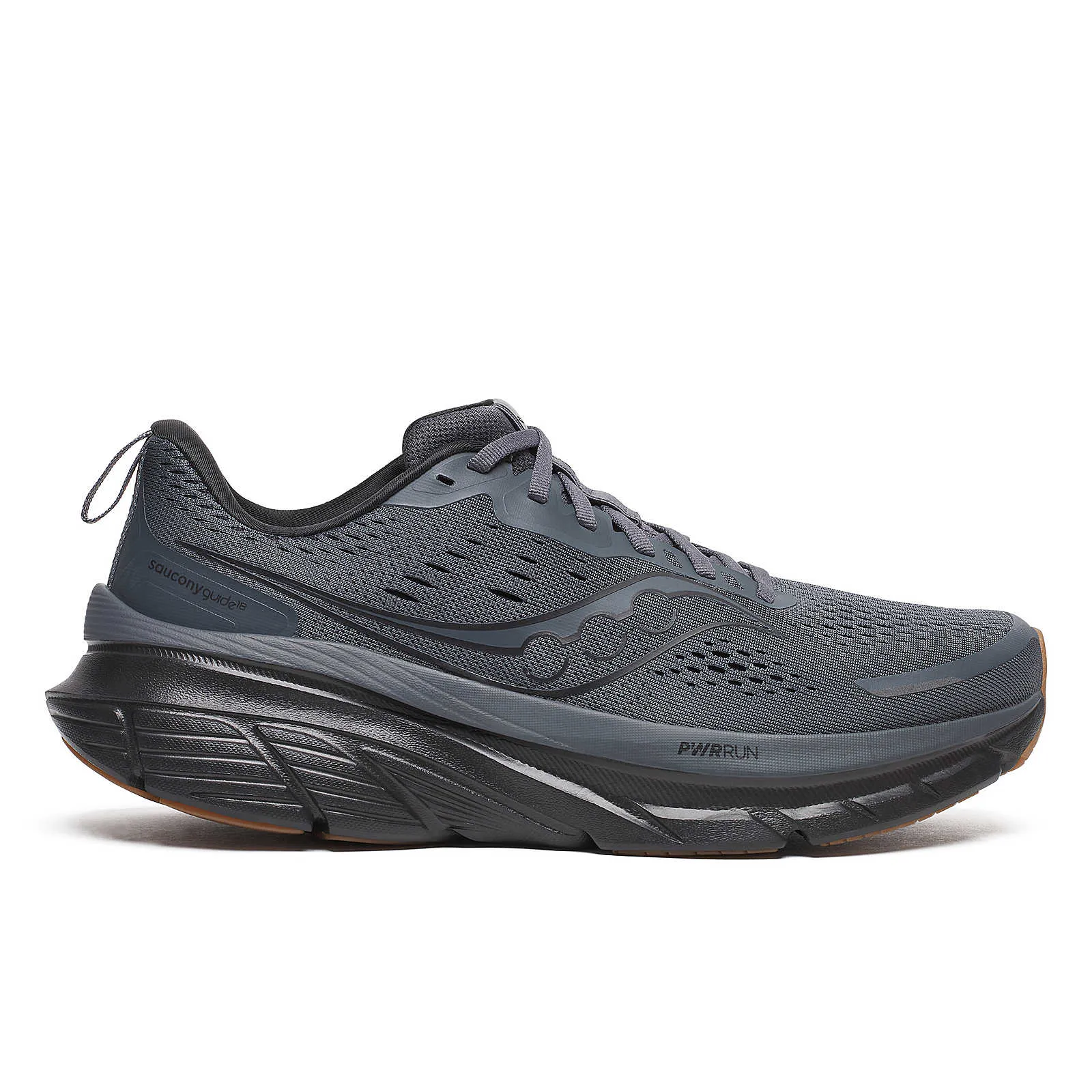 Men's Saucony Guide 18 Running Shoe in Shadow | Gum