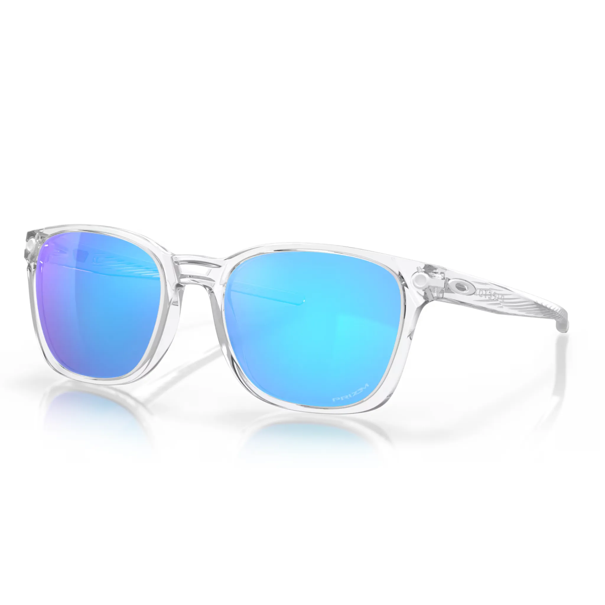 Oakley® Ojector Sunglasses | Prizm Sapphire Lenses,  Polished Clear Frame