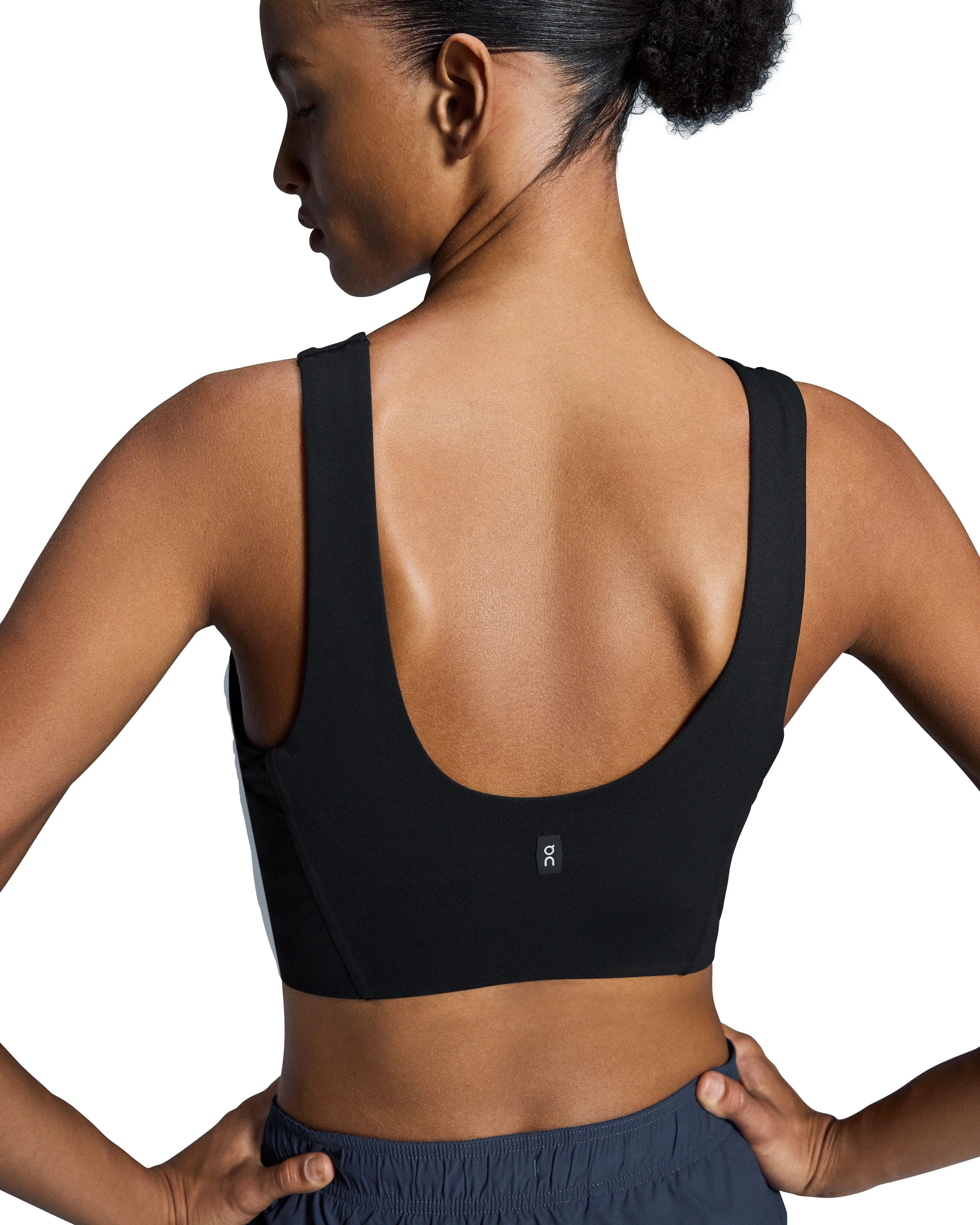 On Women's Core 2-in-1 Crop Top in Black