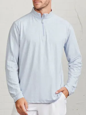 Tasc Carrollton Quater Zip in Cloud Heather