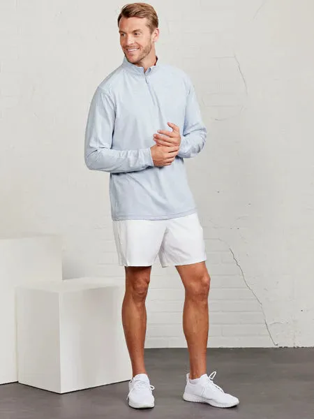 Tasc Carrollton Quater Zip in Cloud Heather