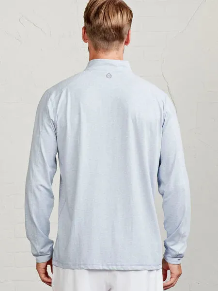 Tasc Carrollton Quater Zip in Cloud Heather
