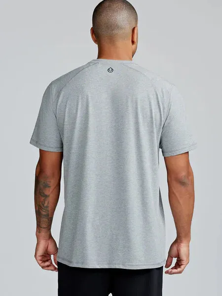 Tasc Performance Men's Carrollton Fitness T-Shirt in Heather Gray