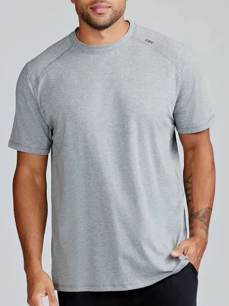 Tasc Performance Men's Carrollton Fitness T-Shirt in Heather Gray