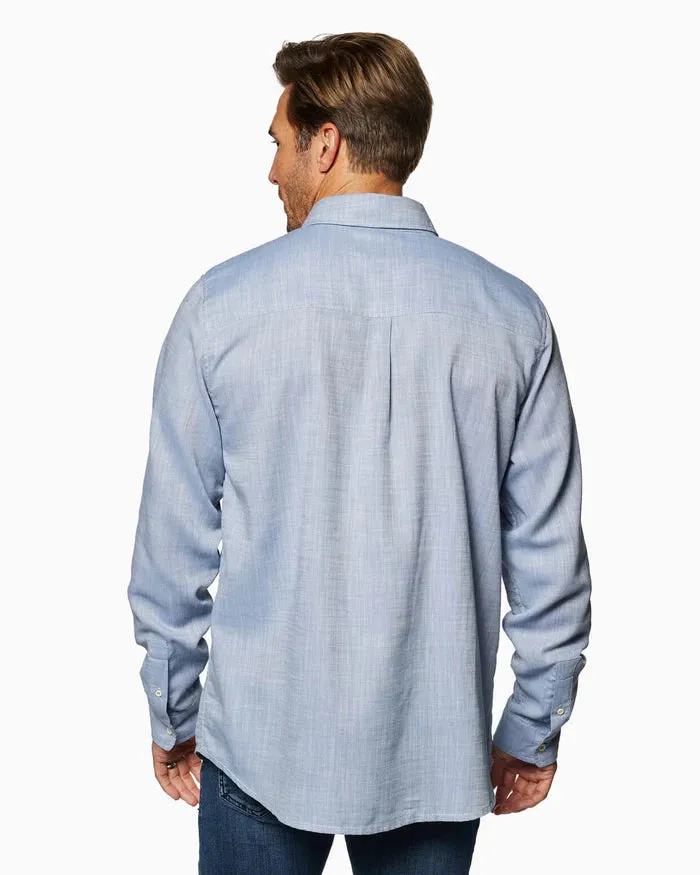 Toes on the Nose Breezeway Long Sleeve Shirt in Chambray Blue