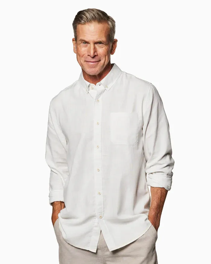Toes on the Nose Breezeway Long Sleeve Shirt in Pearl