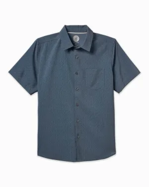 Toes on the Nose Golden State Short Sleeve Button Up in Smoke Micro Geo