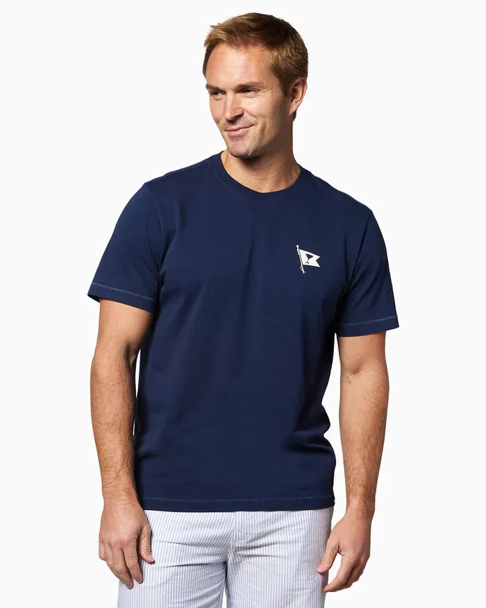 Toes on the Nose Happy Hour Short Sleeve Tee in Navy