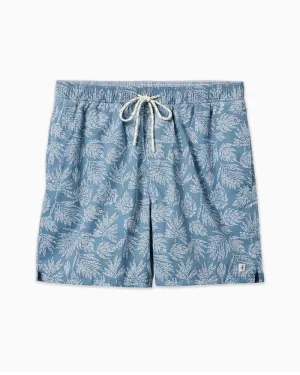 Toes on the Nose Malibu Volley Short in Light Blue Palms