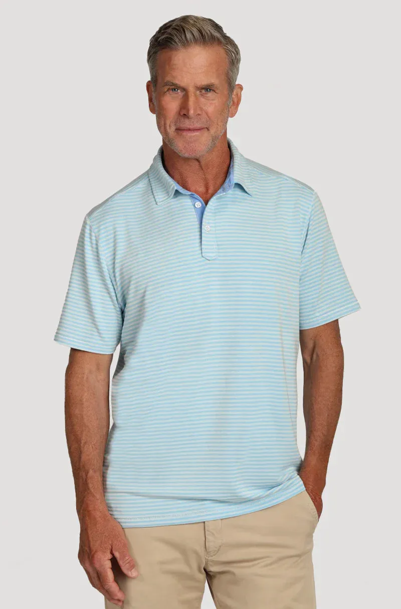 True Grit Signature Tailgate Polo in Turquoise
