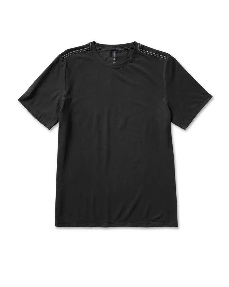 vuori Men's Current Tech Tee in Black